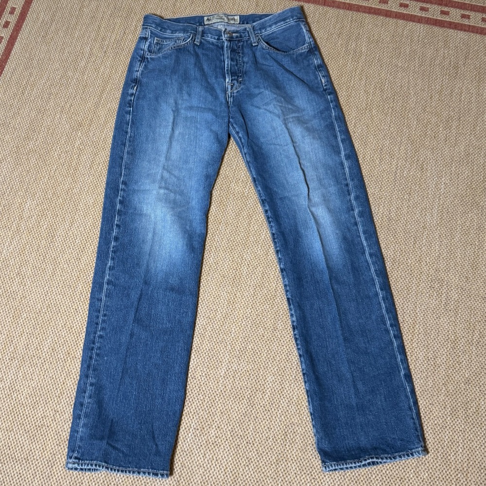 VTG American Eagle Button Fly Jeans Dark Wash Denim Straight Leg #2501 Men 30x30